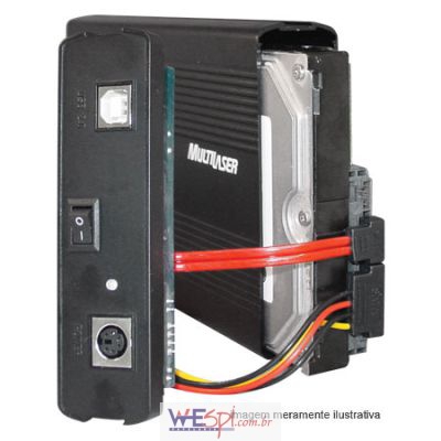 Wespi Atacado Case Para Hd Flat Sata Sem Ventilador Ga Preto