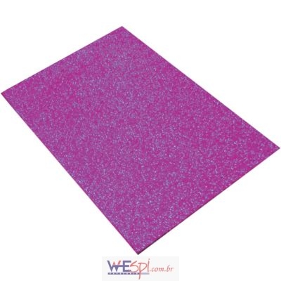 Wespi Atacado PLACA EM EVA GLITER 60X40CM LILAS 2MM UN PCT C 05