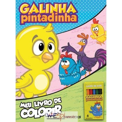 Desenhos de colorir-(3 giz de cera)Galinha Pintadinha