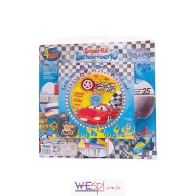 Livro Infantil Com Cd Ou dvd Aventura Dos Carros 8vol + jogos Vale