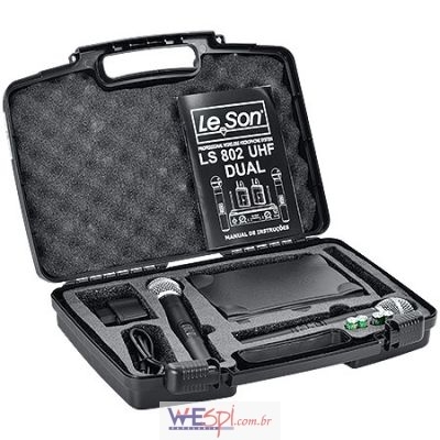Wespi Atacado : MICROFONE SEM FIO DE MAO DUAL UHF LS-802 HT/HT